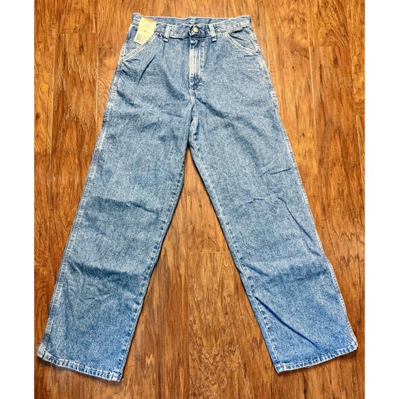Vintage NOS 28 1/2 X 29 WRANGLER HERO CARPENTER JEANS Wide Leg Denim JEANS Sz 16